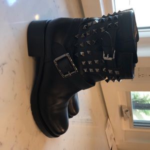 Valentino rockstud biker boots size 38